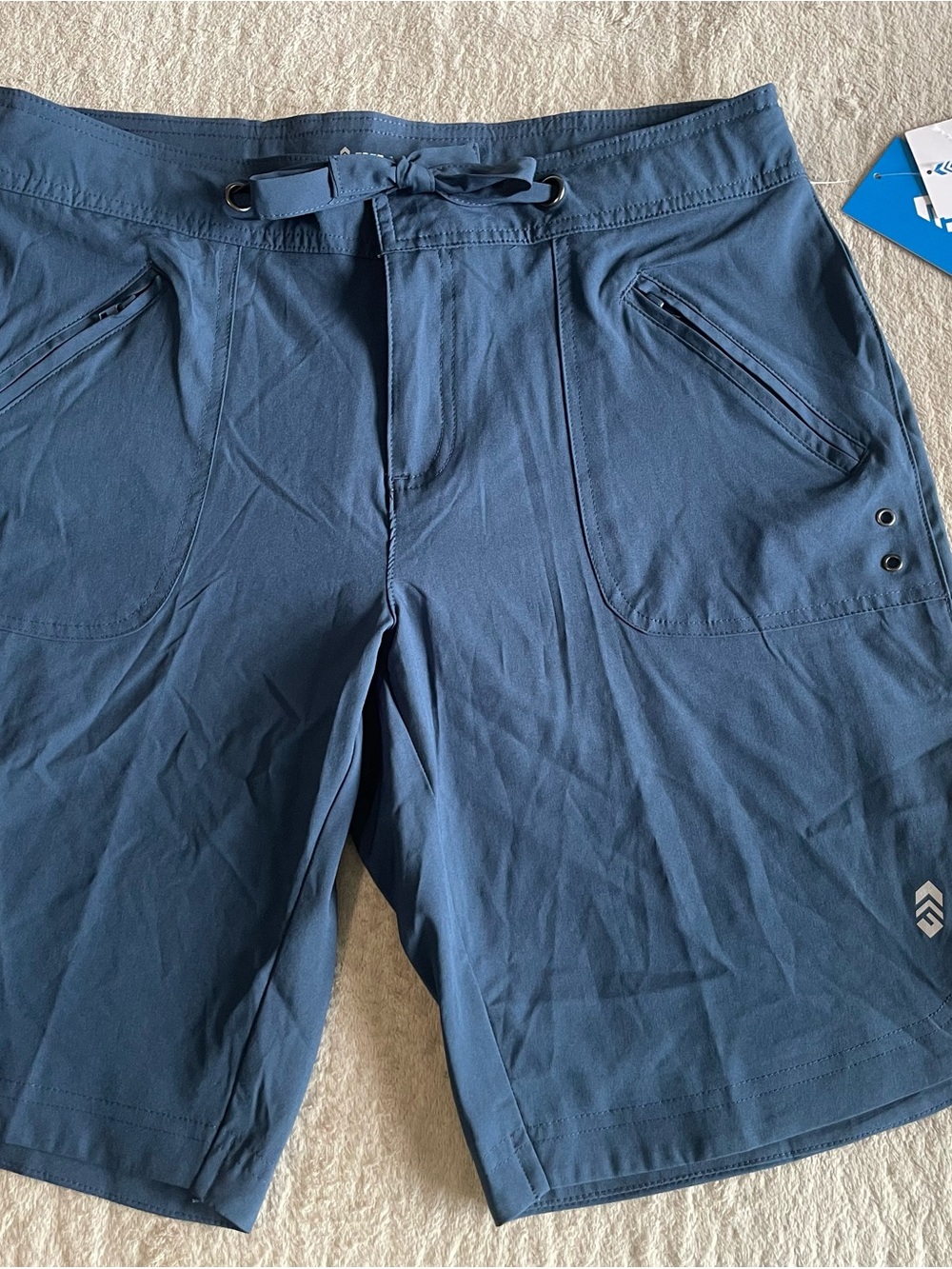 Free Country Women's Slate Blue Drawstring Bermuda Shorts